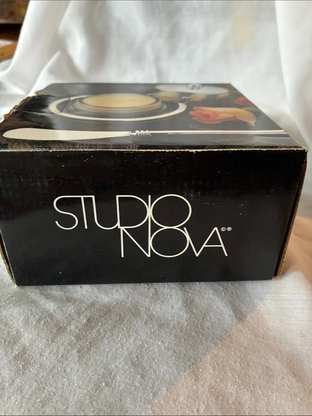 Studio Nova Silver Butter Dish Set with Spreader
